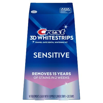 Crest 3D Whitestrips Sensitive White Kit 14 Treatments - Imperfect Box - Image 2