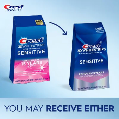 Crest 3D Whitestrips Sensitive White Kit 14 Treatments - Imperfect Box - Image 3