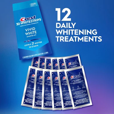Crest 3D Whitestrips Vivid White Teeth Whitening Kit 12 Treatments - Imperfect Box - Image 4