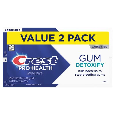 Crest Pro-Health Gum Detoxify Deep Clean Toothpaste 4.8oz/2pk - Missing Box - Image 2