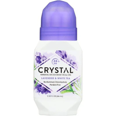 Crystal Essence Deodorant Roll-On Lavender & White Tea 2.25 Oz