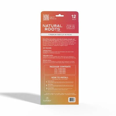 Curlkalon Blow Out Straight 12 inch Clip-In Natural Black Hair Extensions 9ct - Imperfect Box - Image 2