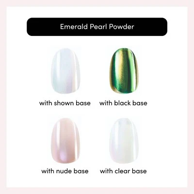 Dashing Diva Chrome Powder Kit Emerald Pearl 3ct - New - Image 5
