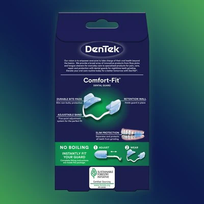 DenTek Comfort-Fit Dental Guard for Nighttime Teeth Grinding 2ct with Storage Case - Imperfect Box - Image 8
