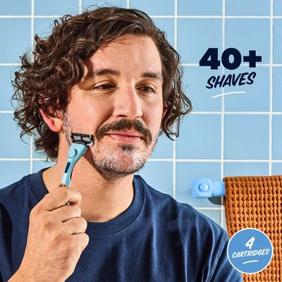 Dollar Shave Club 6-Blade Razor Refill Compatible with 4 and 6 Blade Handles 4ct Trial Size - Imperfect Box - Image 3
