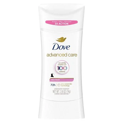 Dove Beauty Advanced Care Clear Finish 72-Hour Women's Antiperspirant & Deodorant Stick 2.6oz - New