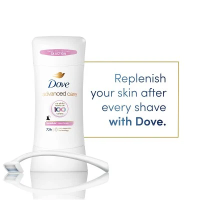Dove Beauty Advanced Care Clear Finish 72-Hour Women's Antiperspirant & Deodorant Stick 2.6oz - New - Image 7