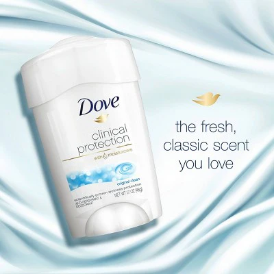 Dove Beauty Clinical Protection Original Clean Women's Solid Antiperspirant & Deodorant Stick 1.7oz - Imperfect Box - Image 4