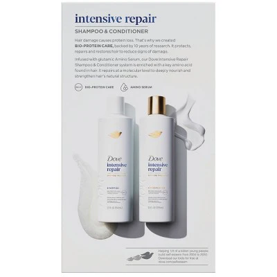 Dove Beauty Intensive Repair Shampoo & Conditioner Set for Damaged Hair  12 fl oz/ 2ct - New - Image 2