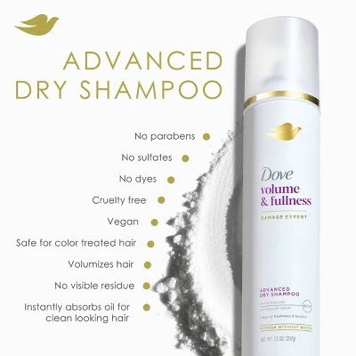Dove Beauty Refresh + Care Volume & Fullness Dry Shampoo 7.3oz - Imperfect Container - Image 9