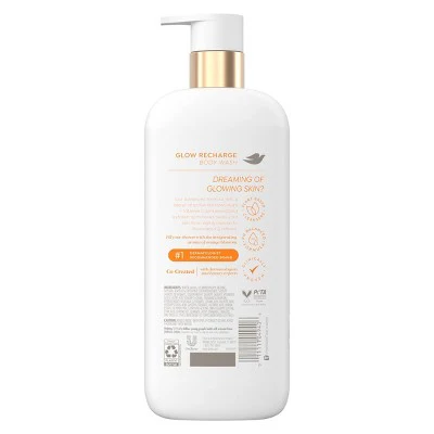 Dove Beauty Serum Body Wash for Women with 3% Brightening Serum + Vitamin C Glow Recharge  18.5 fl oz - Imperfect Container - Image 2