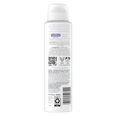 Dove Beauty Whole Body Deodorant Spray Coconut & Vanilla 4oz - Imperfect Container - Image 3
