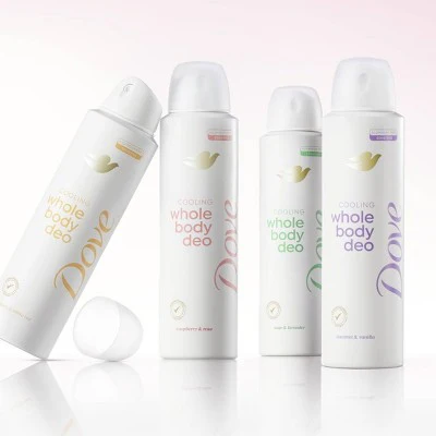 Dove Beauty Whole Body Deodorant Spray Raspberry; Rose Cooling Aluminum-Free 4oz - Imperfect Container - Image 8