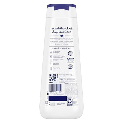Dove Deep Moisture Body Wash Nourishes the Driest Skin 24hr Lotion-Soft Skin 20 fl oz - Imperfect Container - Image 2
