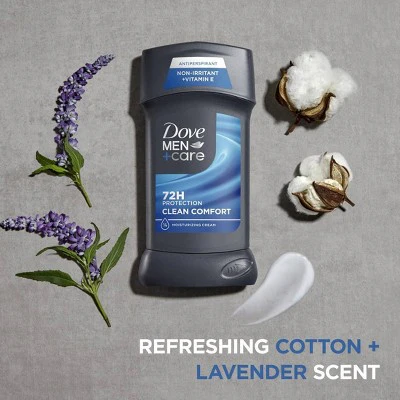 Dove Men+Care 72-Hour Antiperspirant Deodorant Stick Clean Comfort 2.7oz/2ct - Missing Box - Image 3