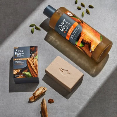 Dove Men+Care Restore Plant Based Body Wash Sandalwood & Cardamom Oil 26 fl oz - New - Image 7