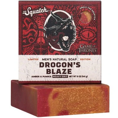 DR. SQUATCH Men's All Natural Bar Soap Dragon's Blaze 5oz - Imperfect Box - Image 5