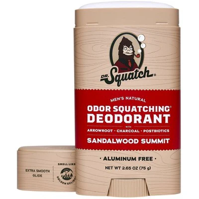 DR. SQUATCH Men's Natural Deodorant Sandalwood Summit 2.65oz - New - Image 3
