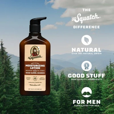 DR. SQUATCH Men's Natural Hand Lotion Wood Barrel Bourbon 10 fl oz - New - Image 3