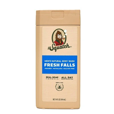 DR. SQUATCH Men Natural Non-Exfoliating Body Wash Fresh Falls 14 fl oz - New