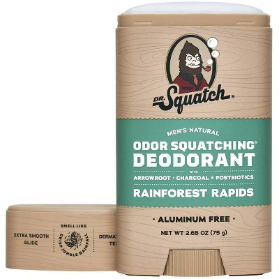 DR. SQUATCH Men's Natural Solid Deodorant Rainforest Rapids 2.65oz - New - Image 3