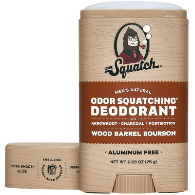 DR. SQUATCH Men's Natural Solid Deodorant Wood Barrel Bourbon 2.65oz - New - Image 3