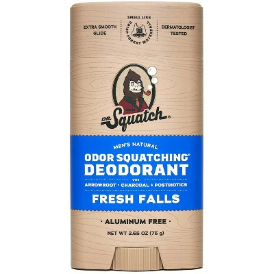 DR. SQUATCH Men;s Natural Solid Deodorant Fresh Falls 2.65oz - New