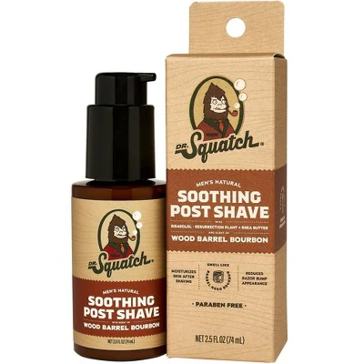 DR. SQUATCH Men's Natural Soothing Post Shave Wood Barrel Bourbon 2.5 fl oz - Missing Box - Image 4