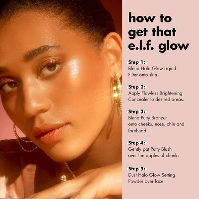 e.l.f. Halo Glow Liquid Filter Highlighter 5.5 Medium/Tan 1.06 fl oz - New - Image 8