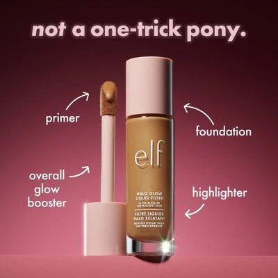 e.l.f. Halo Glow Liquid Filter Highlighter 5 Medium/Tan 1.06 fl oz - New - Image 9