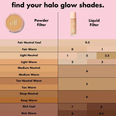 e.l.f. Halo Glow Powder Filter Foundation Light Warm 0.35oz - New - Image 9