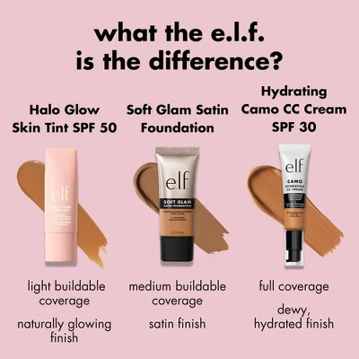 e.l.f. Halo Glow Skin Tint Foundation Mineral SPF 50 2 Fair Warm 1 fl oz - Imperfect Box - Image 11