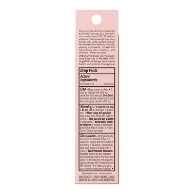 e.l.f. Halo Glow Skin Tint Foundation Mineral SPF 50 2 Fair Warm 1 fl oz - Imperfect Box - Image 13