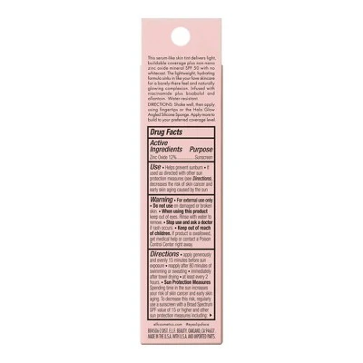 e.l.f. Halo Glow Skin Tint Light Coverage Foundation Mineral SPF 50 3 Fair Cool 1 fl oz - Imperfect Box - Image 13