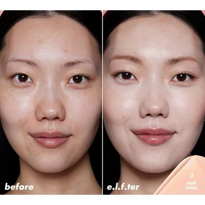 e.l.f. Halo Glow Skin Tint Light Coverage Foundation Mineral SPF 50 3 Fair Cool 1 fl oz - Imperfect Box - Image 3