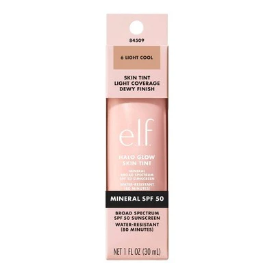 e.l.f. Halo Glow Skin Tint Light Coverage Foundation - Mineral SPF 50 - 6 Light Cool - 1 fl oz - Image 12
