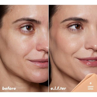 e.l.f. Halo Glow Skin Tint Light Coverage Foundation - Mineral SPF 50 - 6 Light Cool - 1 fl oz - Image 3