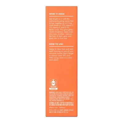 e.l.f. SKIN Bright Icon Vitamin C + E + Ferulic Face Serum 1 fl oz - Imperfect Box - Image 14