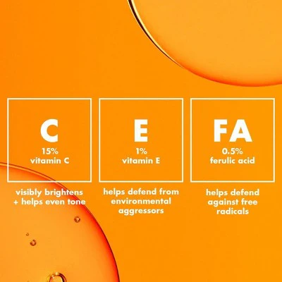 e.l.f. SKIN Bright Icon Vitamin C + E + Ferulic Face Serum 1 fl oz - Imperfect Box - Image 5
