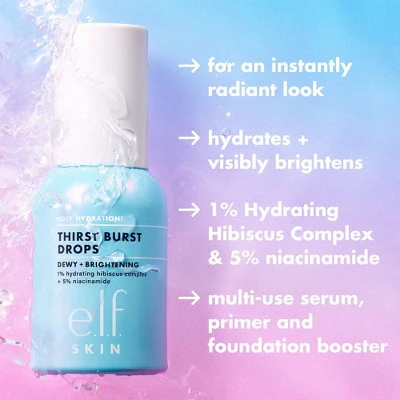 e.l.f. SKIN Holy Hydration! Thirst Burst Moisturizer Drops 1 fl oz - Imperfect Box - Image 3