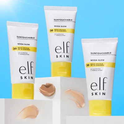 e.l.f. SKIN Suntouchable Whoa Glow Sunscreen & Primer Sunburst SPF 30 1.69 fl oz - Imperfect Box - Image 10