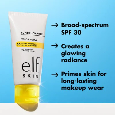 e.l.f. SKIN Suntouchable Whoa Glow Sunscreen & Primer Sunburst SPF 30 1.69 fl oz - Imperfect Box - Image 6