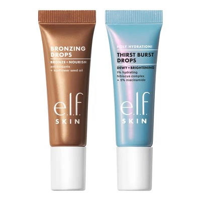 e.l.f. SKIN The Hottest Drops Duo Bronzing Drops & Holy Hydration 2ct/0.33oz - Imperfect Box - Image 11