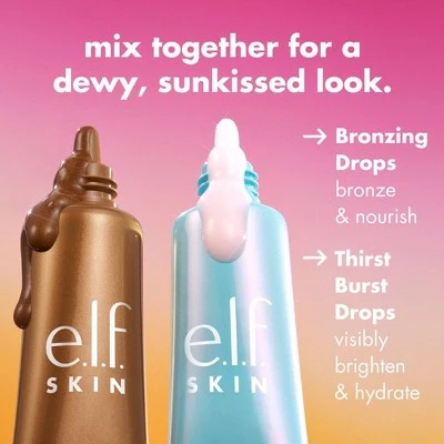 e.l.f. SKIN The Hottest Drops Duo Bronzing Drops & Holy Hydration 2ct/0.33oz - Imperfect Box - Image 5