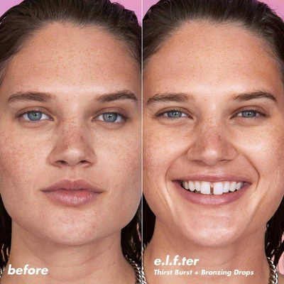e.l.f. SKIN The Hottest Drops Duo Bronzing Drops & Holy Hydration 2ct/0.33oz - Imperfect Box - Image 8
