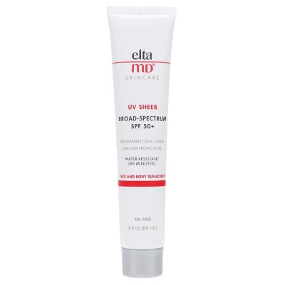 EltaMD UV Sheer Broad-Spectrum SPF 50+ Face and Body Sunscreen 3 oz - Imperfect Box