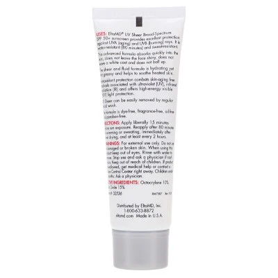 EltaMD UV Sheer Broad-Spectrum SPF 50+ Facial Sunscreen 1.7 oz - Imperfect Box - Image 4