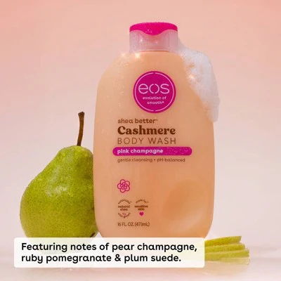 eos Shea Better Cashmere Body Wash Pink Champagne 16 fl oz - New - Image 2