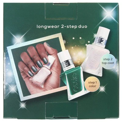 essie gel by essie Evergreen Fantasy Longwear Duo Gift Set Vegan Nail Polish Set 2pc - Imperfect Box - Image 5