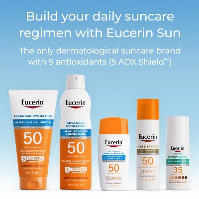 Eucerin Advanced Hydration Sunscreen Lotion SPF 50 5 fl oz - Imperfect Container - Image 8